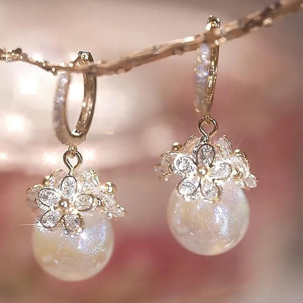 Pearl Long Earrings