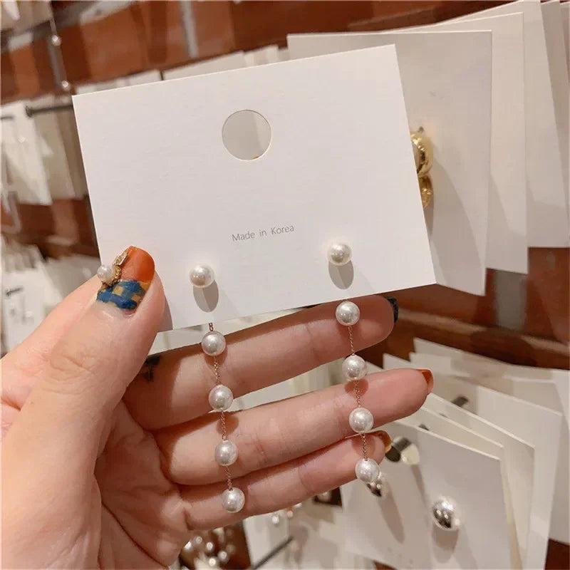 Pearl Long Earrings