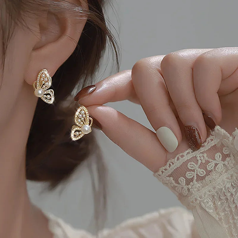 Pearl Long Earrings