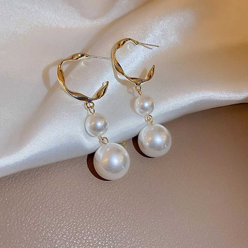 Pearl Long Earrings