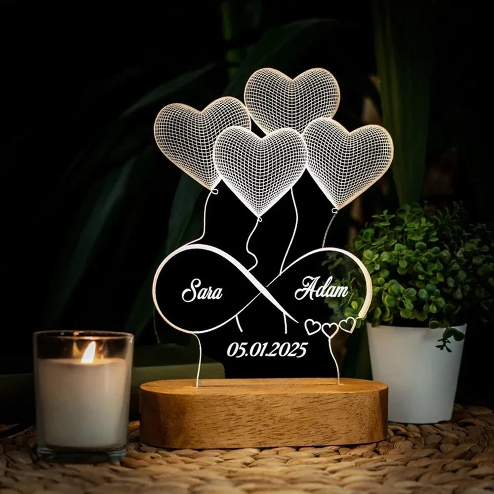 Personalized 3D Photo Lamp Custom Photo And Text Customized Gifts