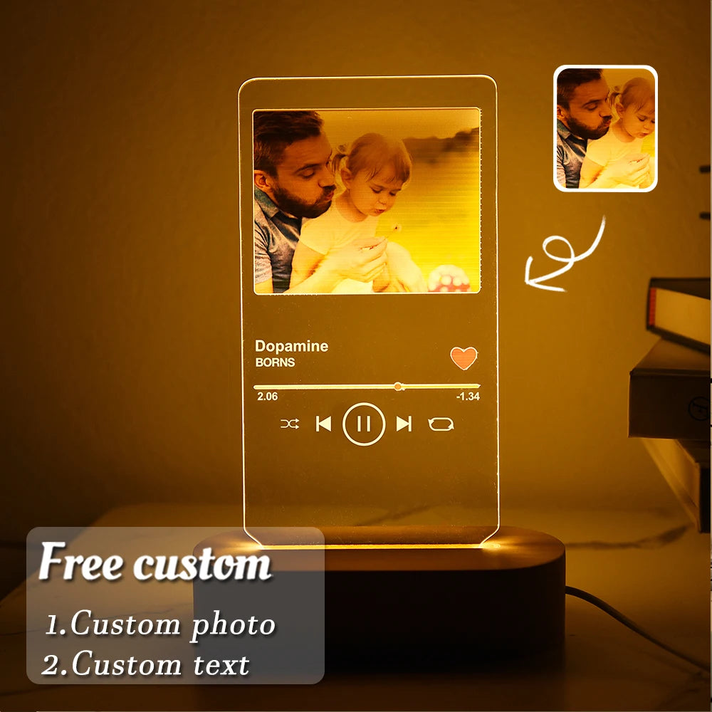 Personalized 3D Photo Lamp Custom Photo And Text Customized Gifts