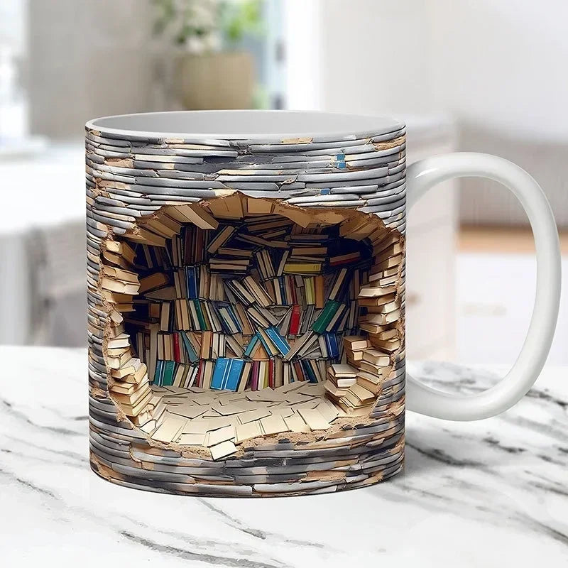 3D  Library Book Mug