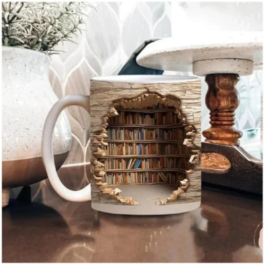 3D  Library Book Mug