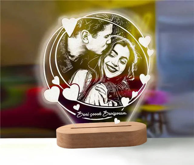 Personalized 3D Photo Lamp Custom Photo And Text Customized Gifts