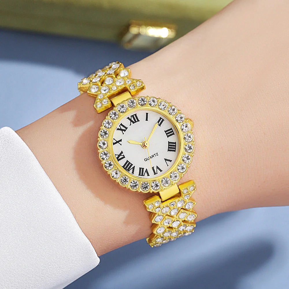 Fashion Luxury Women Gold Watch