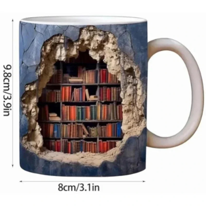 3D  Library Book Mug