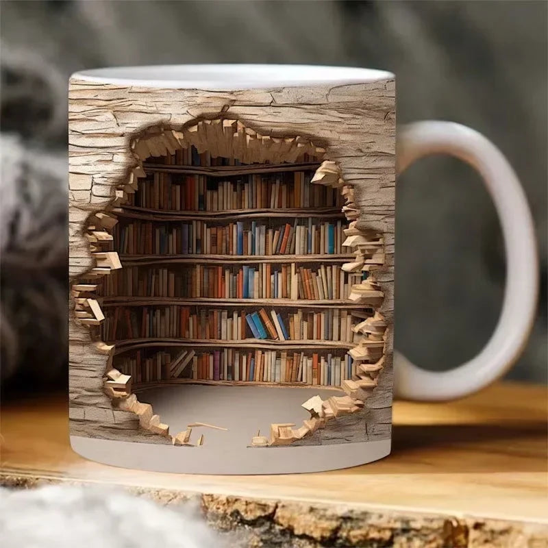 3D  Library Book Mug