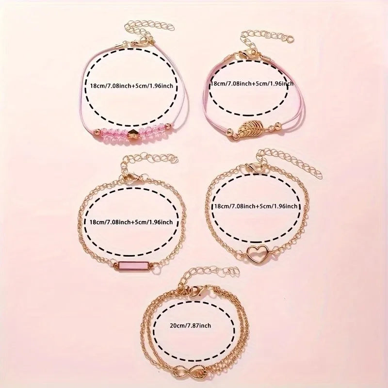 Kegllect 6pcs New  Pink Women's Round Dial Quartz Watch