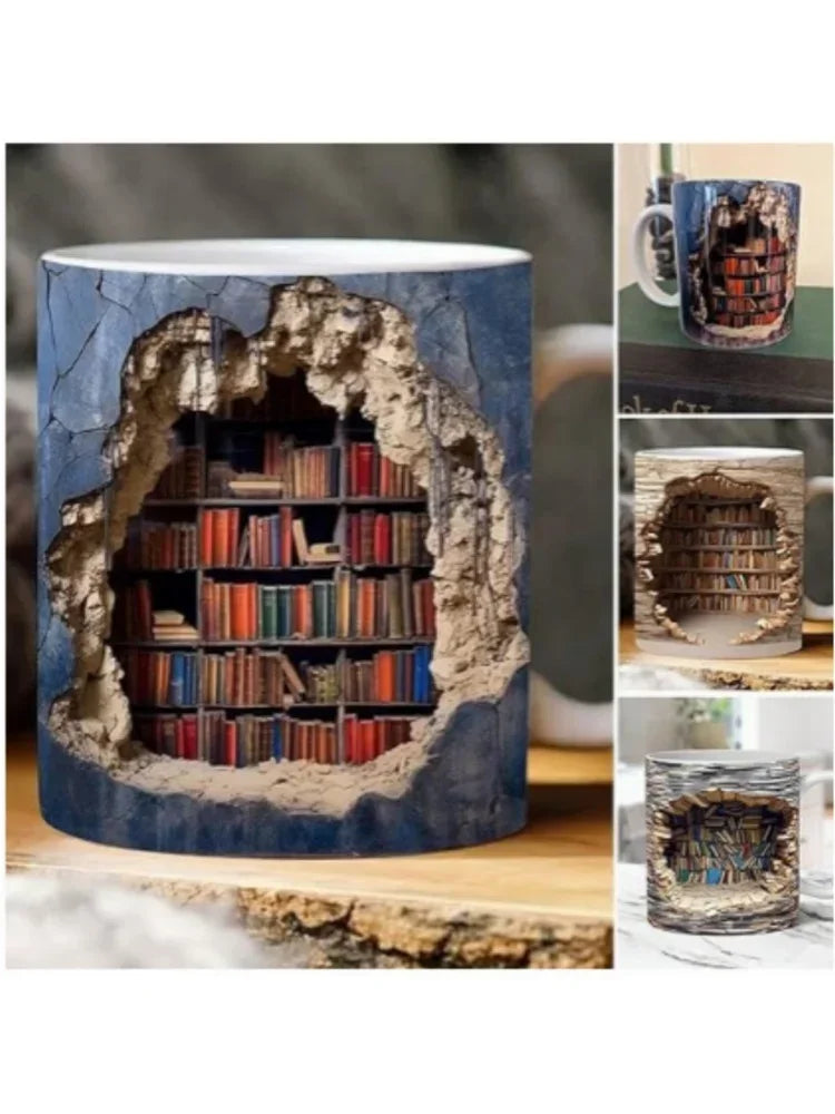 3D  Library Book Mug