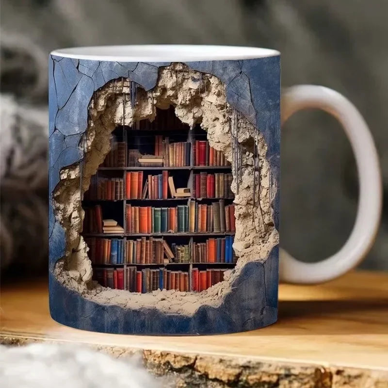 3D  Library Book Mug