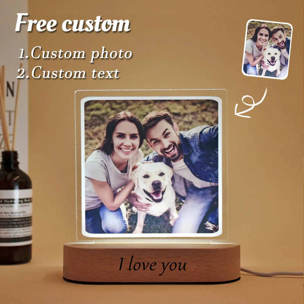 Personalized 3D Photo Lamp Custom Photo And Text Customized Gifts