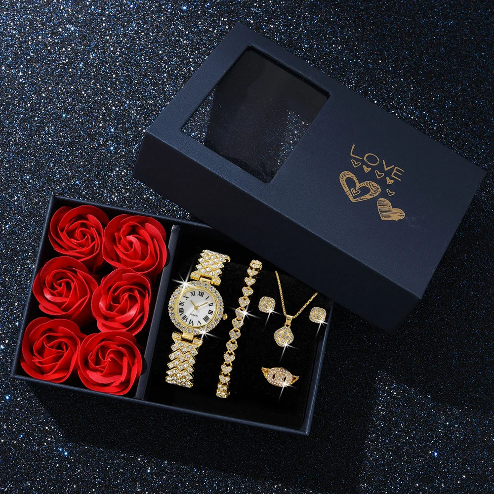 Fashion Luxury Women Gold Watch