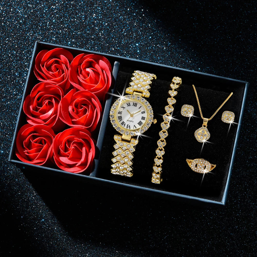 Fashion Luxury Women Gold Watch