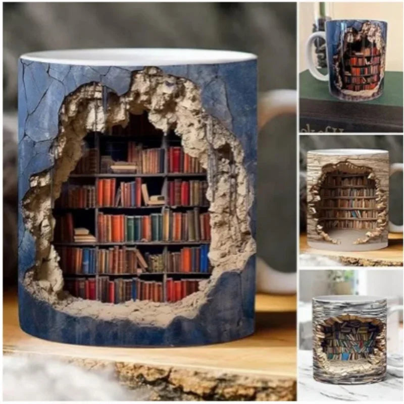 3D  Library Book Mug