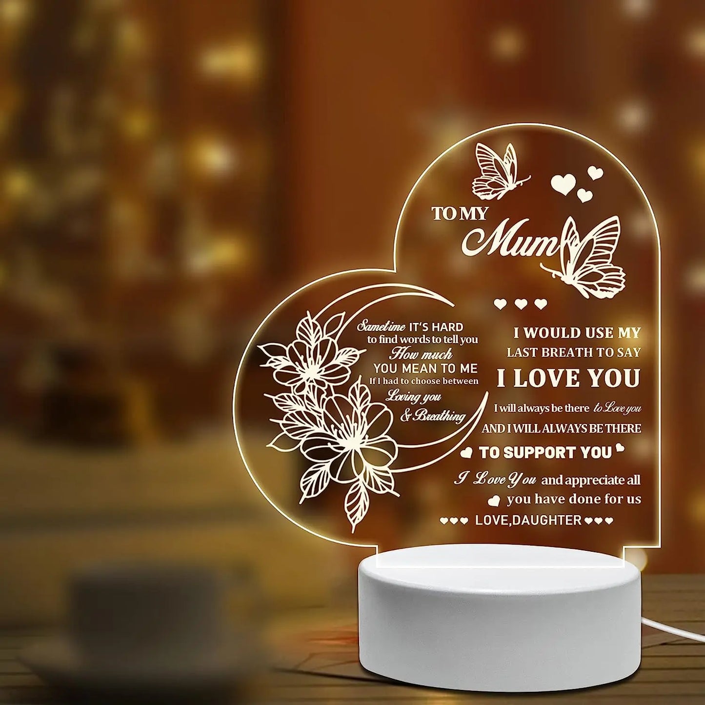 Mother's Day Gifts for Mom Night Light,