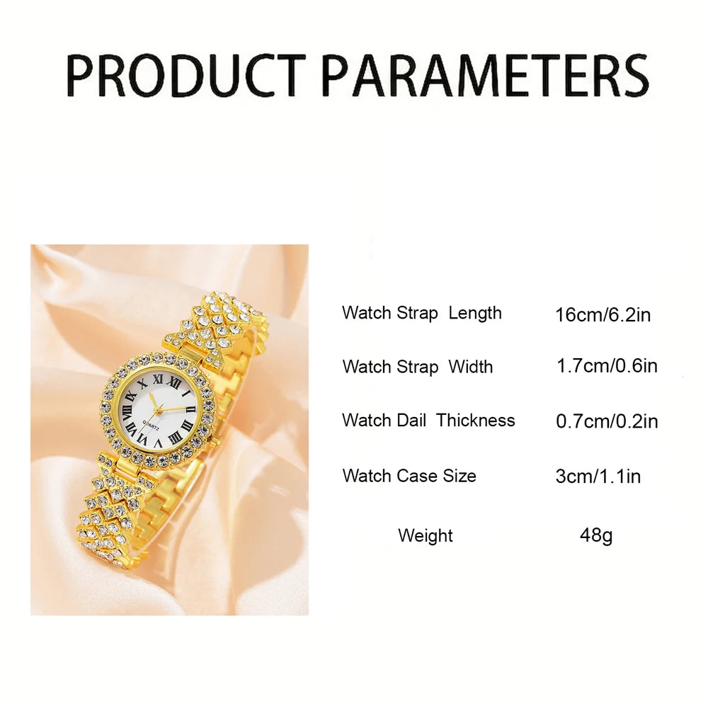 Fashion Luxury Women Gold Watch